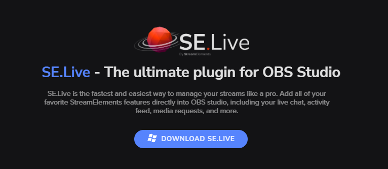 page internet de téléchargement de SE live. 3 Plugins indispensables pour OBS